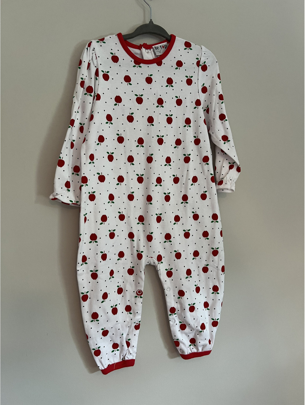 Vintage Le Top AOP Apple Long Sleeve Jumpsuit